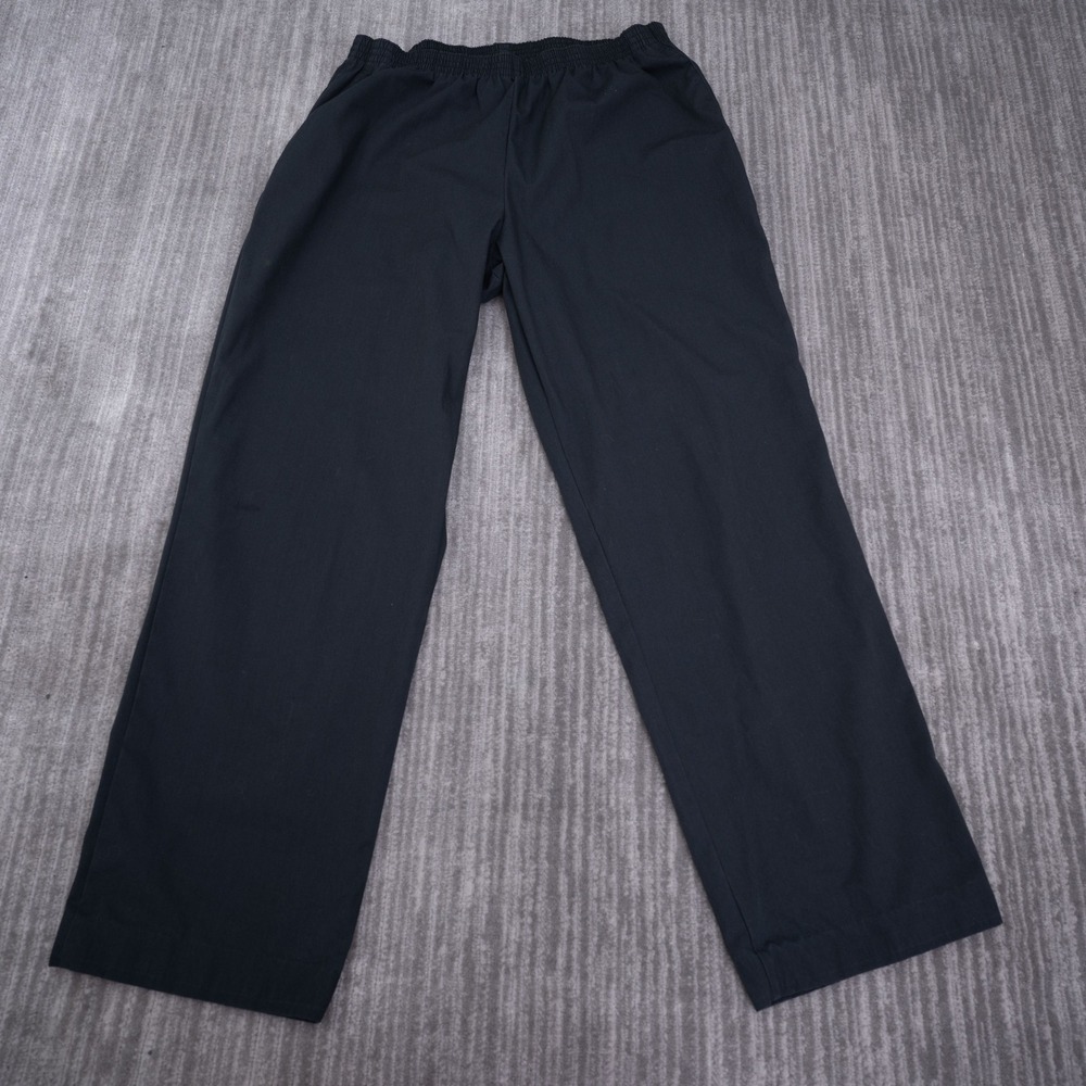 Red Kap Mens Elastic Waist Work Pants Black Straight Leg Trousers Large 32x30.5